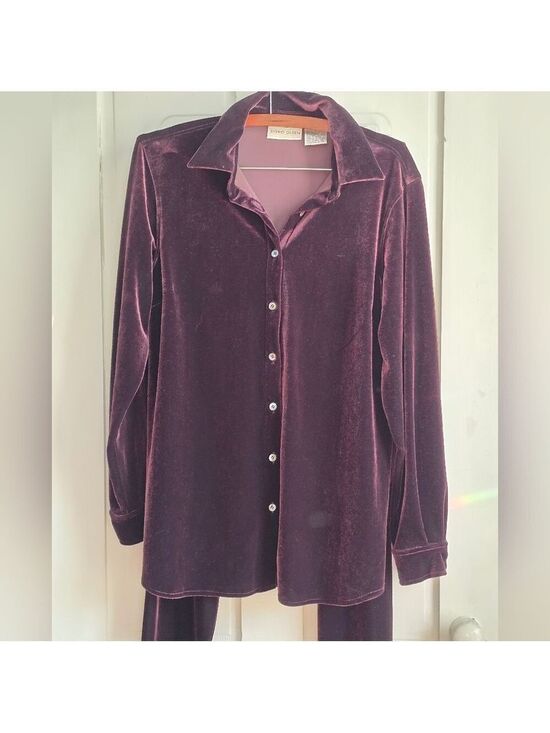 Sigrid Olsen Other - Sigrid Olsen Velvet Tunic Top and Pants Set Size S